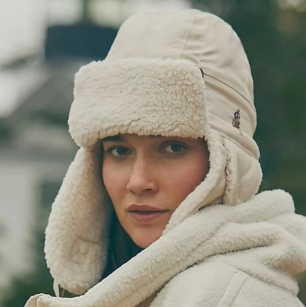 Free People Cream Shearling Hat - Picture 1 of 7